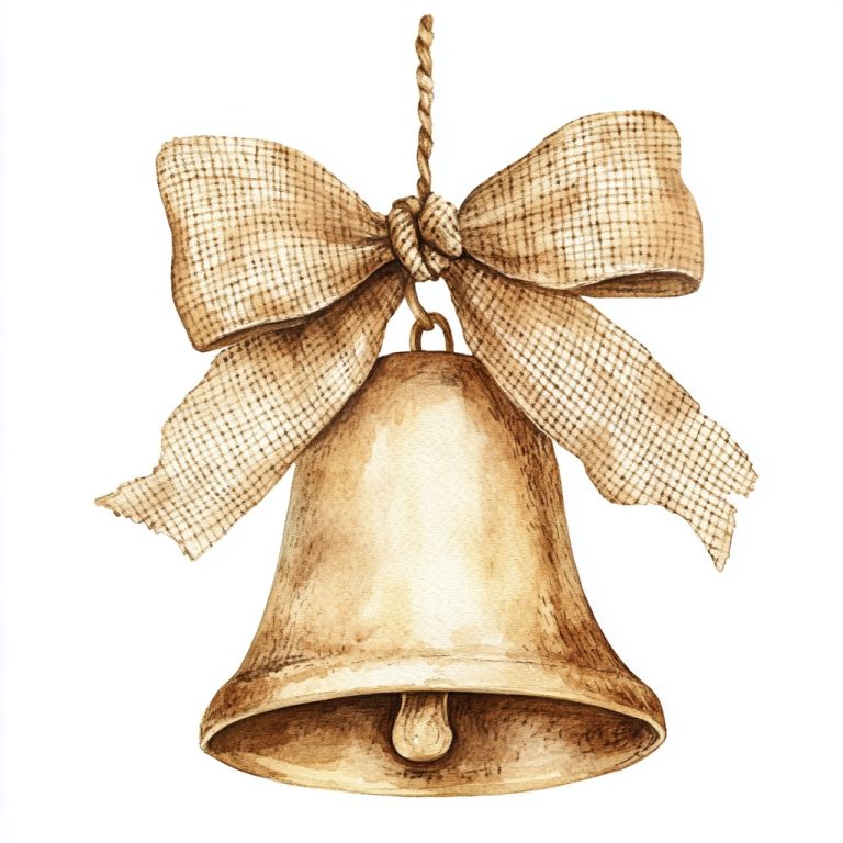 Rustic Watercolor Christmas Bell