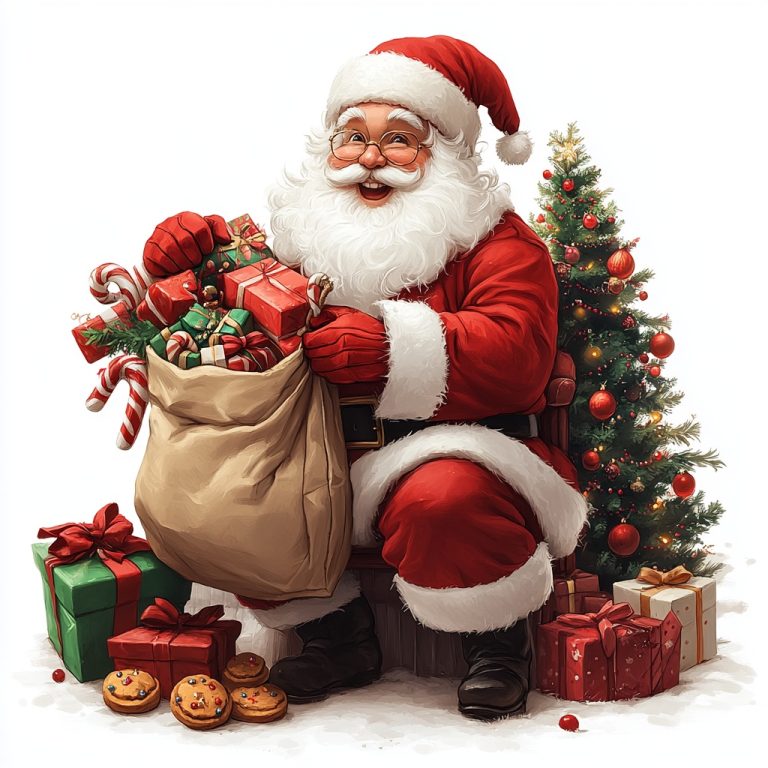 Santa Claus with Elves 1