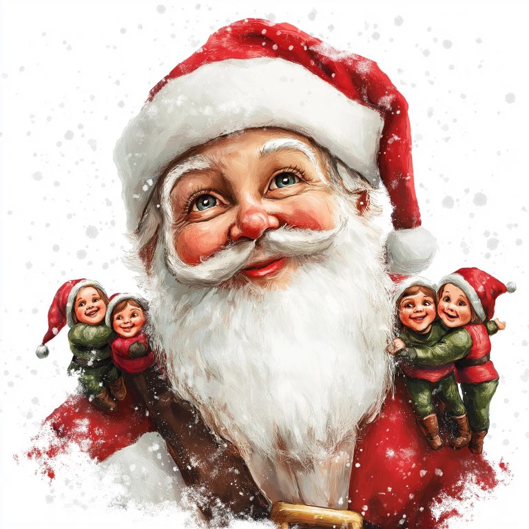 Santa Claus with Elves