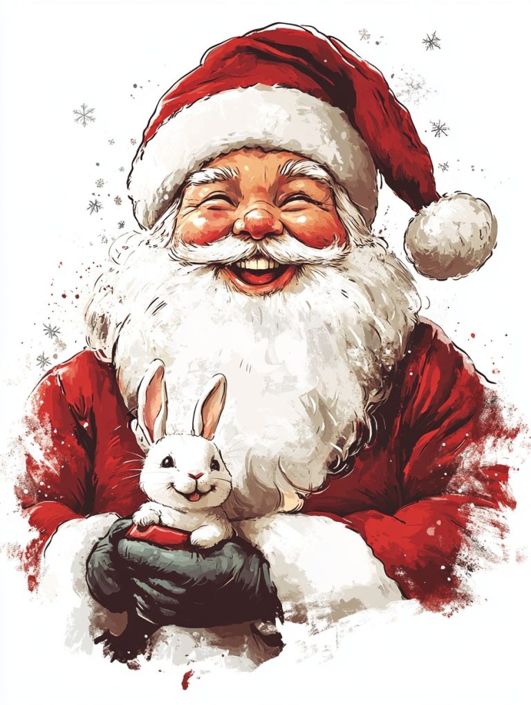 Santa Claus with Rabbit