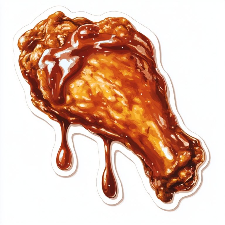 Saucy Chicken Wing Sticker