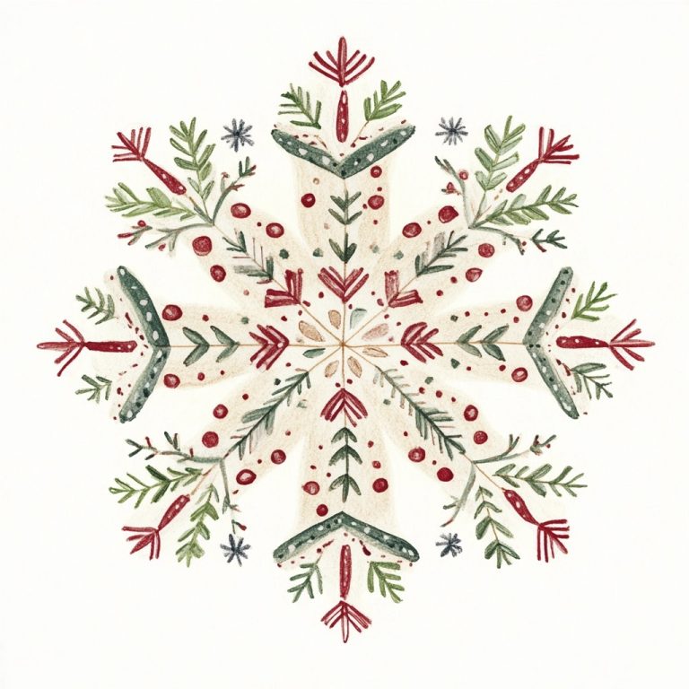 Scandinavian Snowflake Illustration