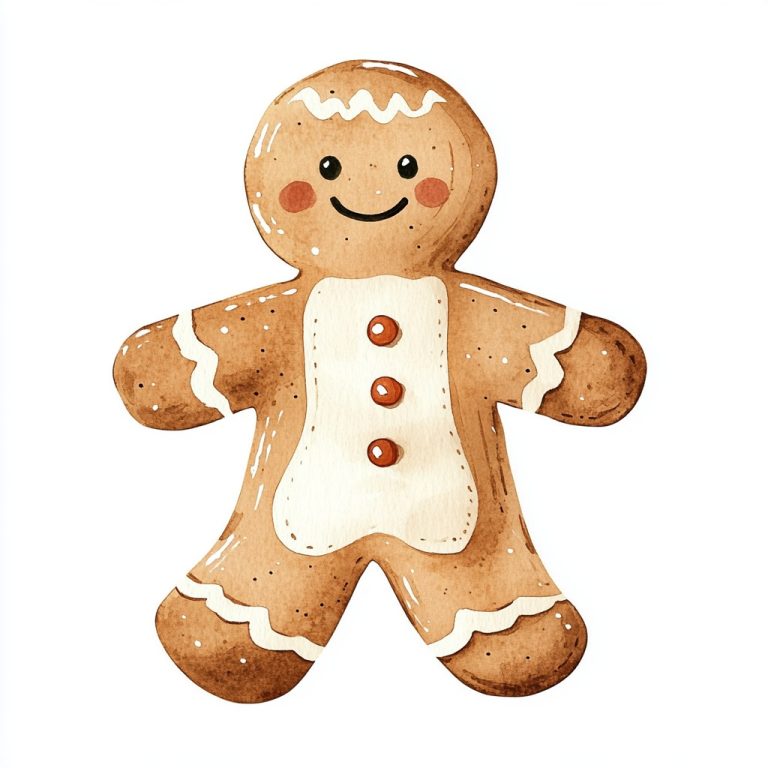 Scandinavian Watercolor Gingerbread