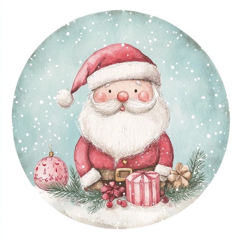 Shabby Chic Santa Coaster