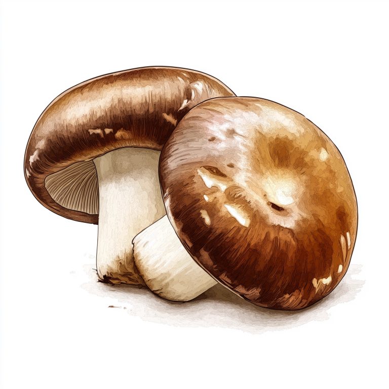 Shiitake Mushroom Illustration