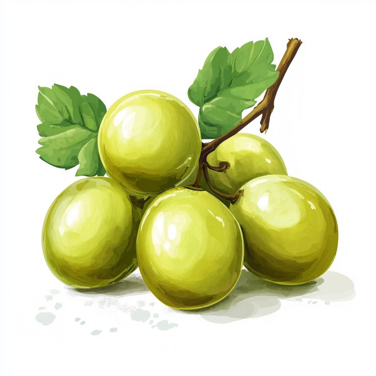 Shine Muscat Basket Illustration