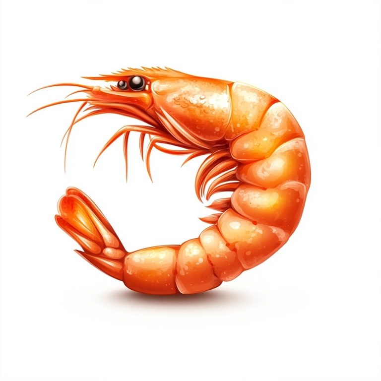 Shrimp Emoji on White