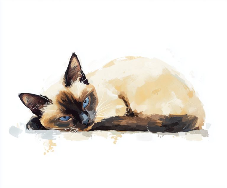 Siamese Cat in Pastels