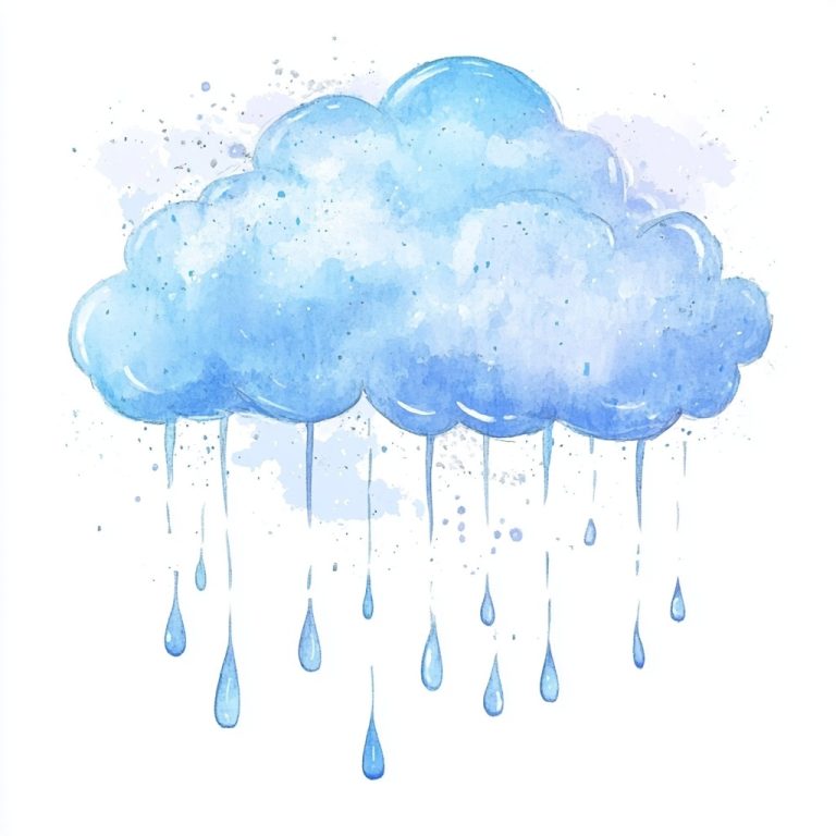 Simple Blue Clouds Illustration