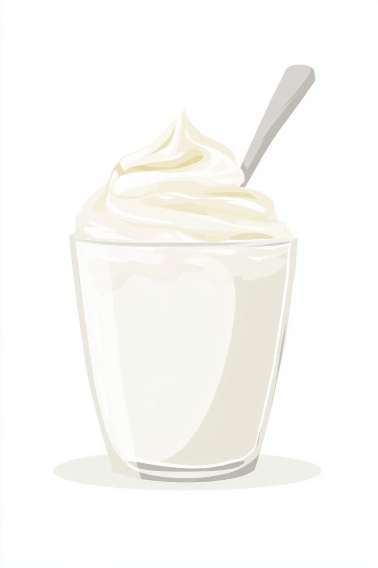 Simple Drawing of Yogurt