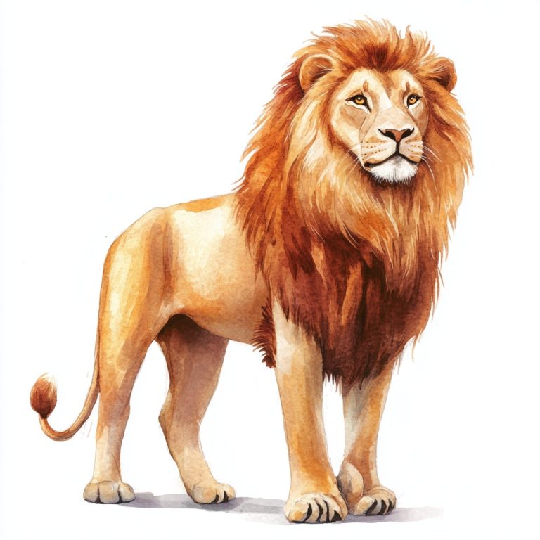 Simple Lion Side View