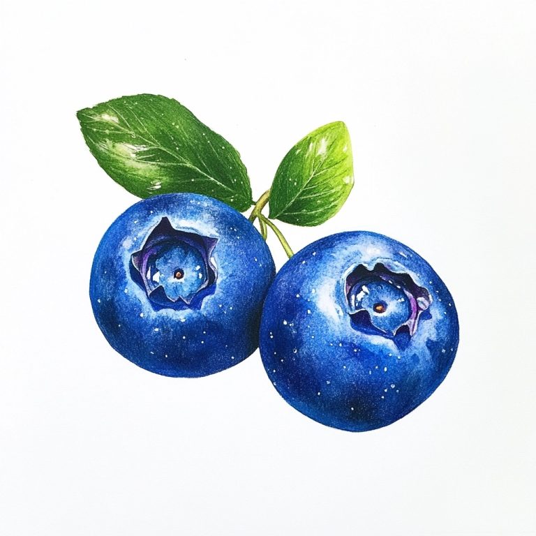 Simplistic Blueberry Illustration