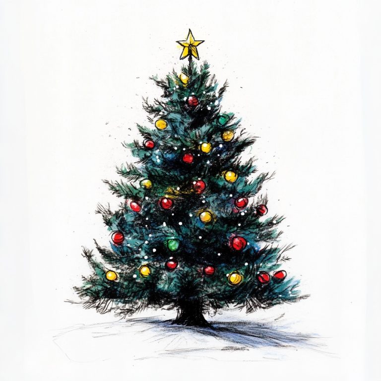 Sketch of Christmas Tree