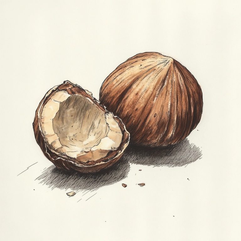 Sketch of Cracked Hazelnut