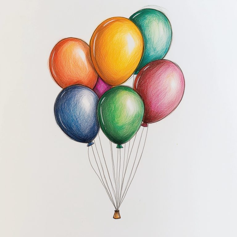 Sketchy Balloons with Color