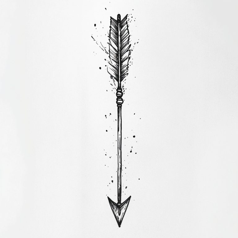 Sketchy Black Ink Arrow