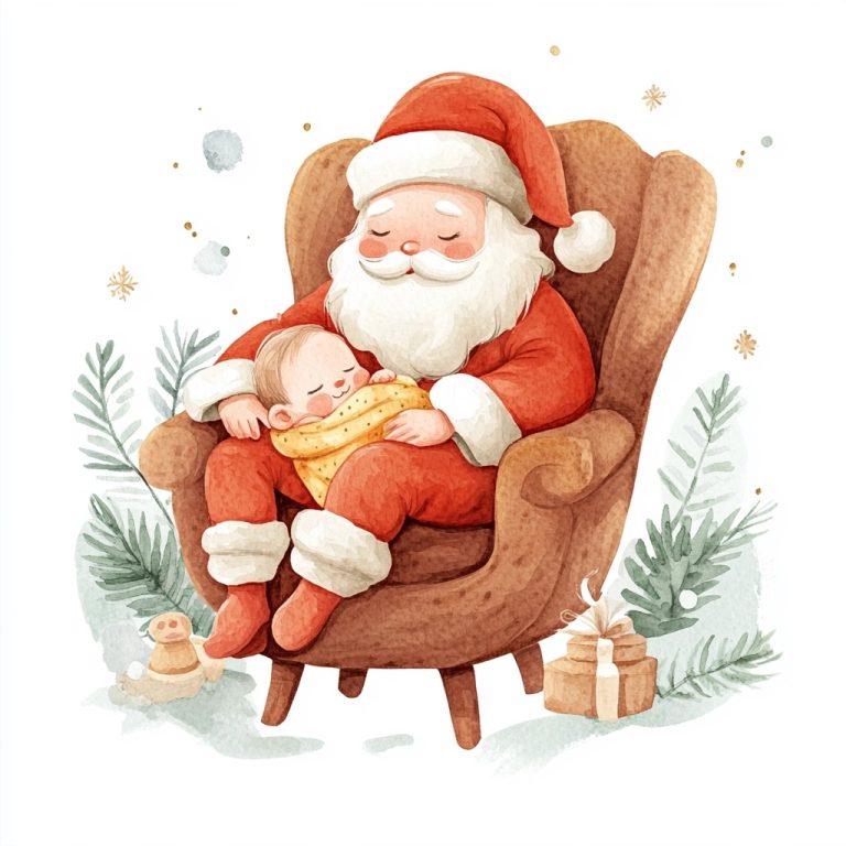 Sleepy Santa in Nursery