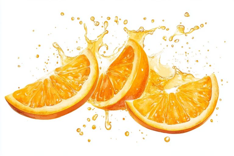 Sliced Oranges with Splash