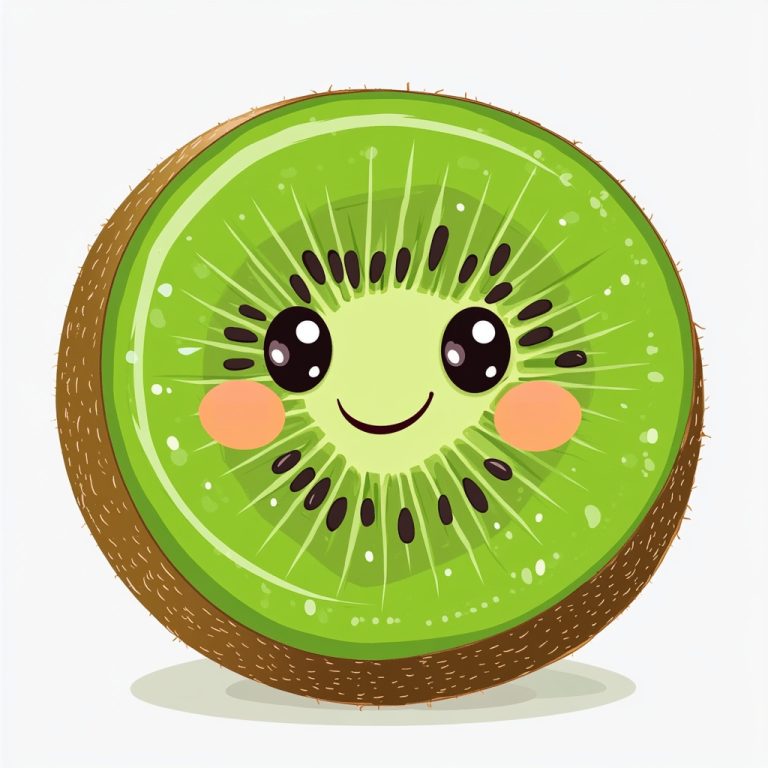 Smiling Kiwi in Cartoon