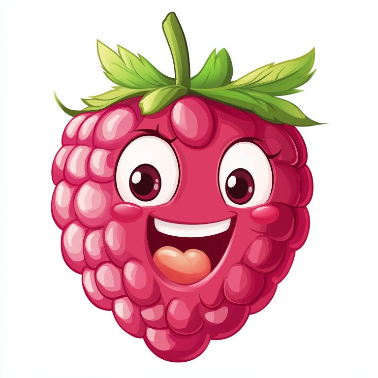 Smiling Raspberry in Cartoon