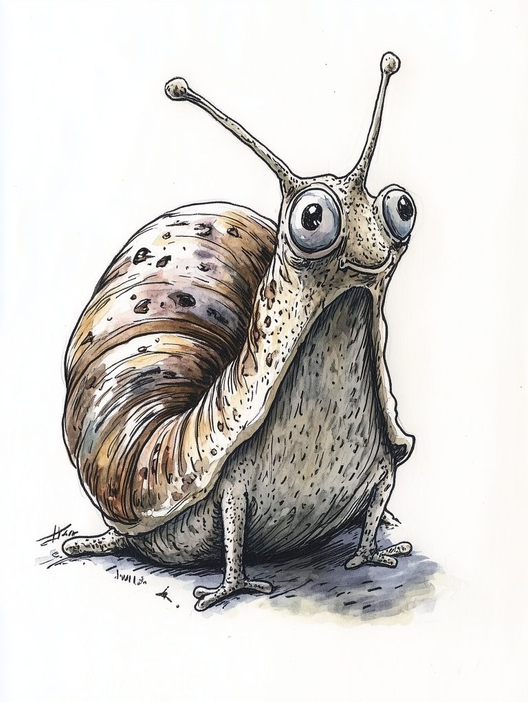 Snail Costume in Ink