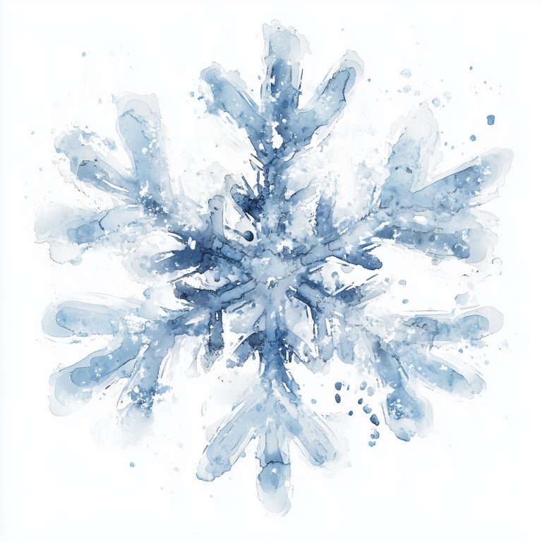 Snowflake in Watercolor