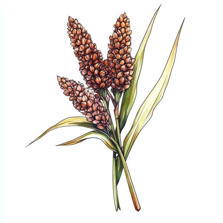 Sorghum Tuft in Watercolor