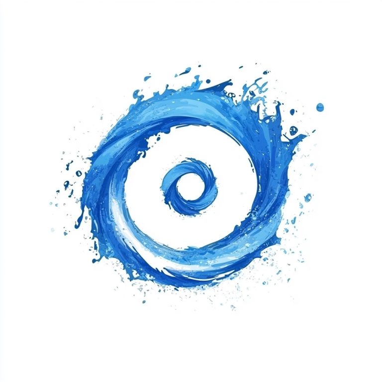 Spiral Water Splash Logo