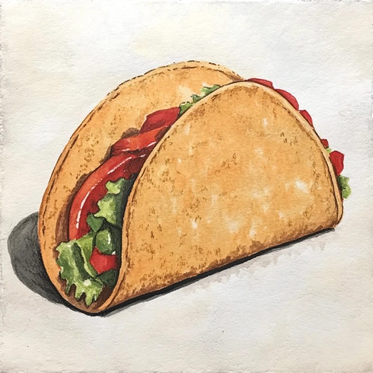 Stencil Taco Illustration