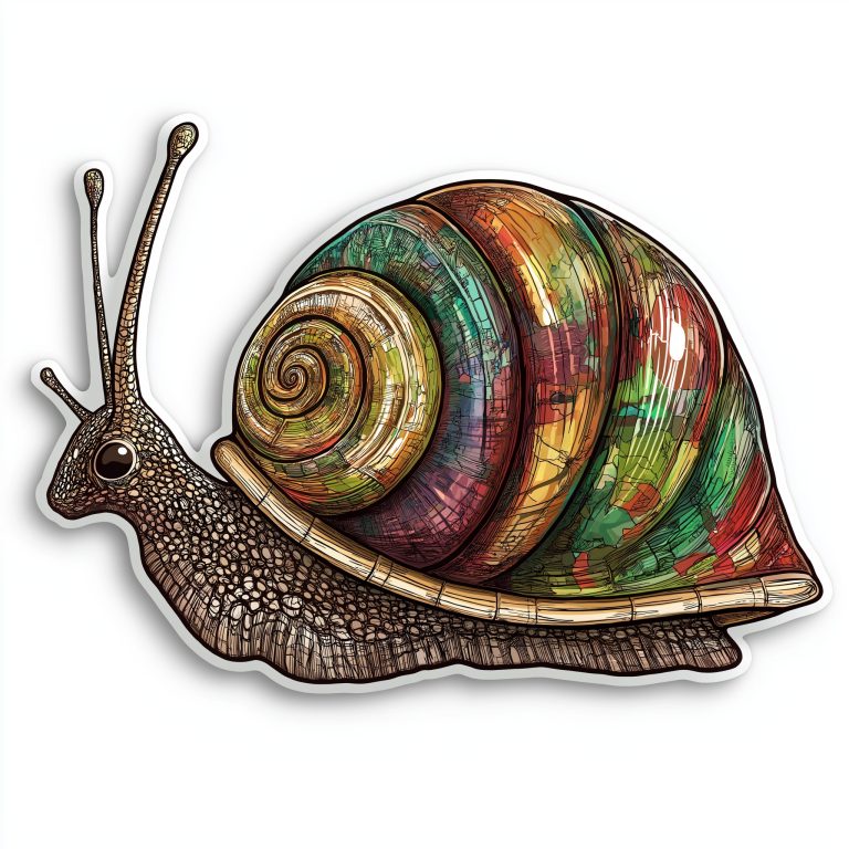 Sticker Snail in Colors