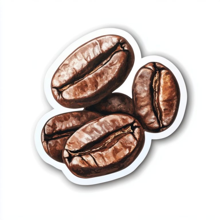 Sticker of Coffee Beans