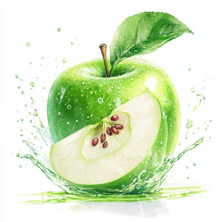 Suspended Granny Apples Splash