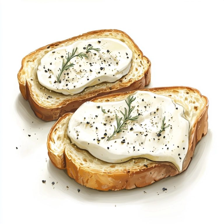 Taleggio Toast Illustration