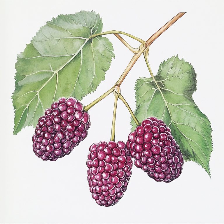 Tempera Sketch of Mulberries