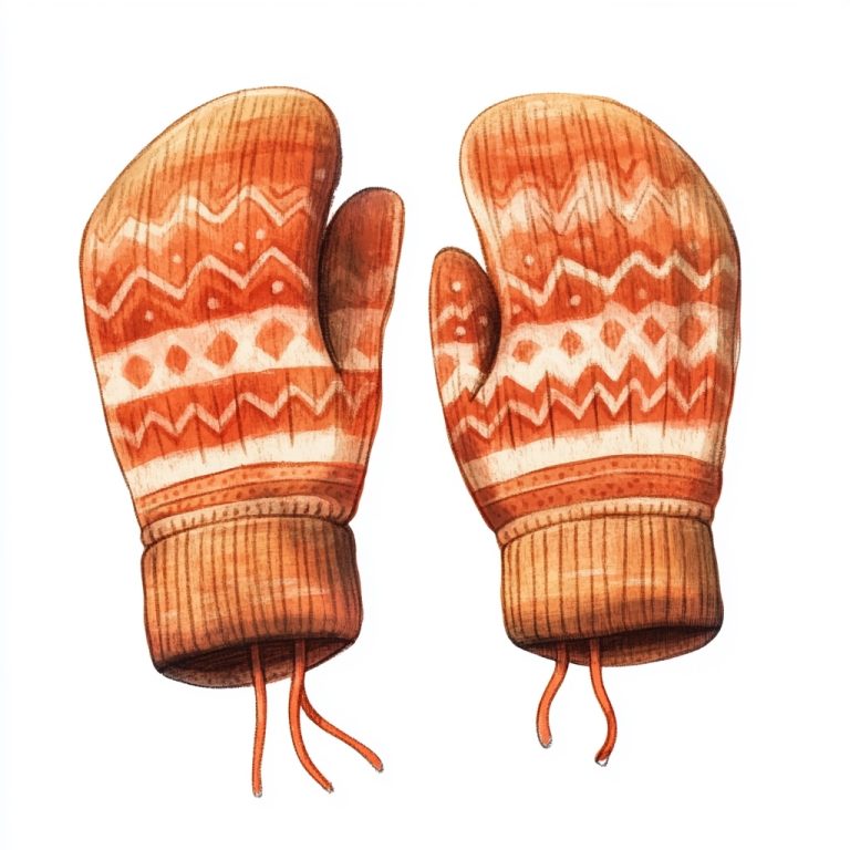 Terracotta Mittens Illustration