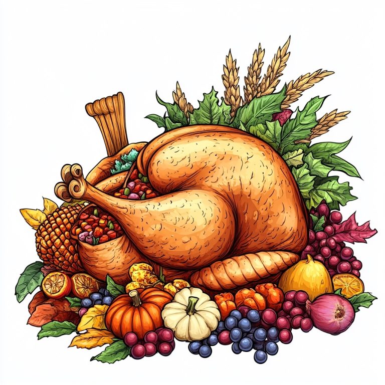 Thanksgiving Turkey Cartoon Design