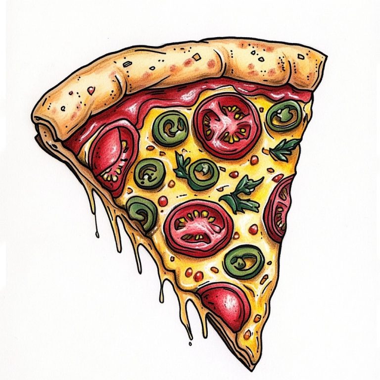 Traditional Tattoo Pizza Flash