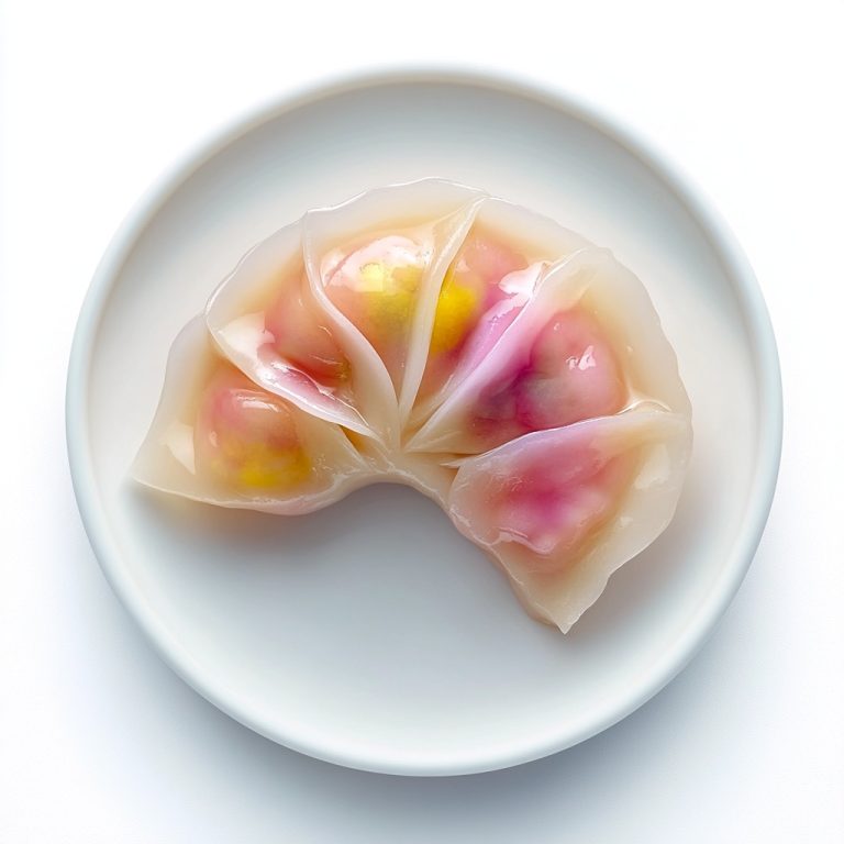 Translucent Floral Dumpling Photography