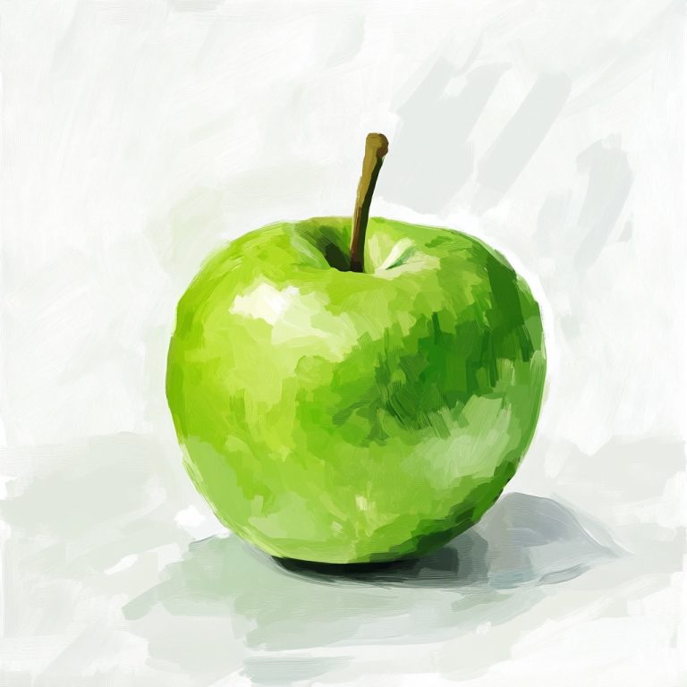 Van Gogh Style Green Apple