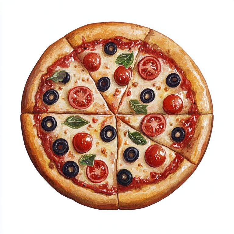 Vegan Pizza Icon Photography