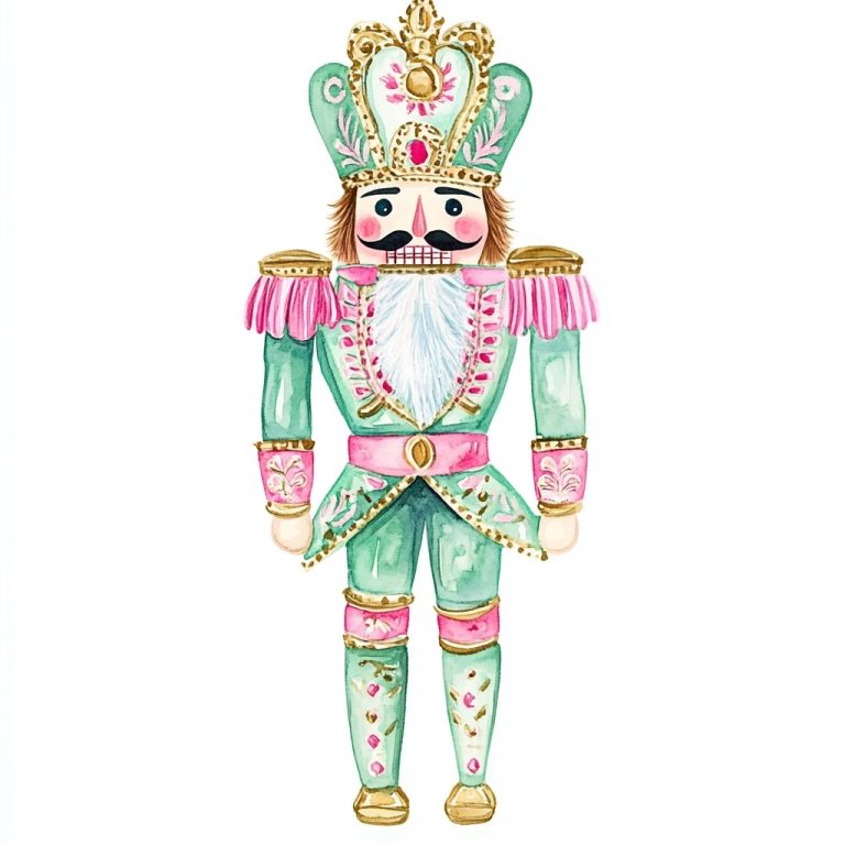 Vibrant Nutcracker Watercolor Clipart