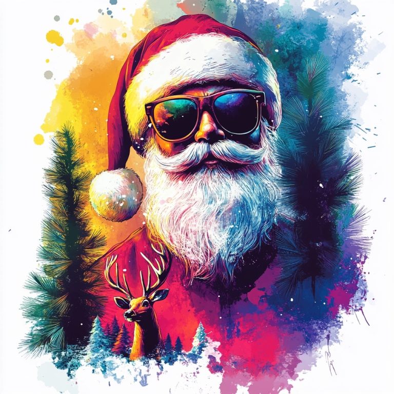 Vibrant Santa Claus Design