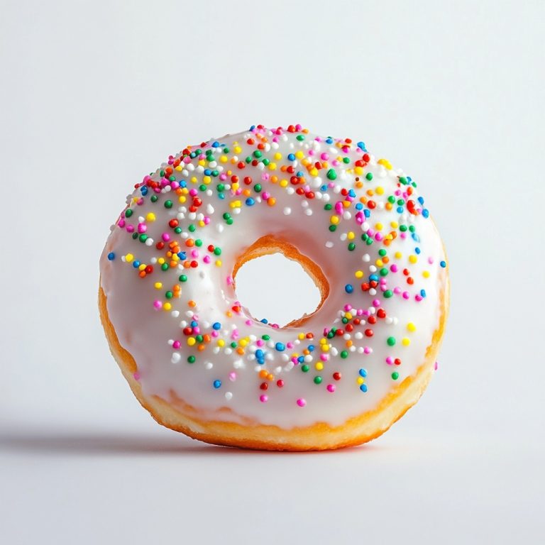 Vibrant Vertical White Donut