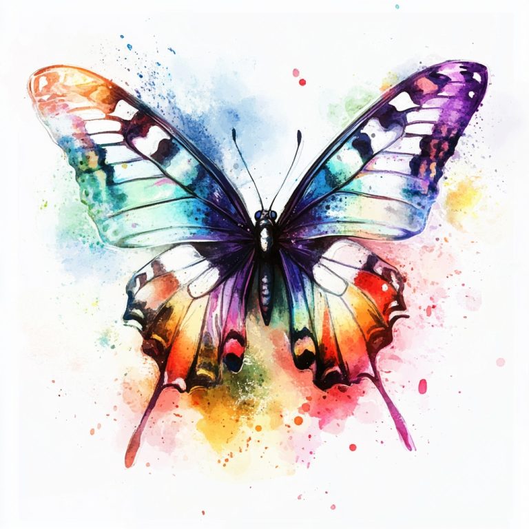 Vibrant Watercolor Butterfly