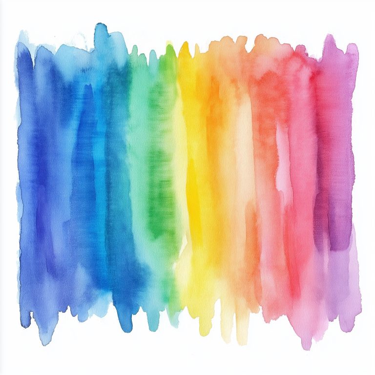 Vibrant Watercolor Rainbow