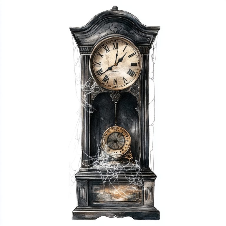 Victorian Clock in Watercolor