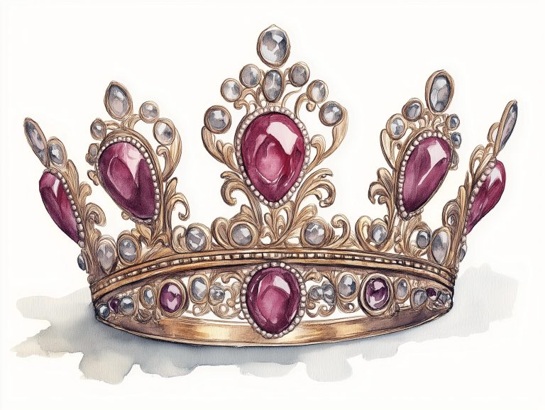 Victorian Tiara Clipart Watercolor