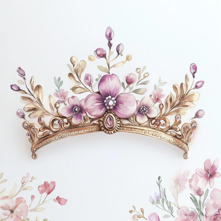 Victorian Tiara Watercolor Clipart