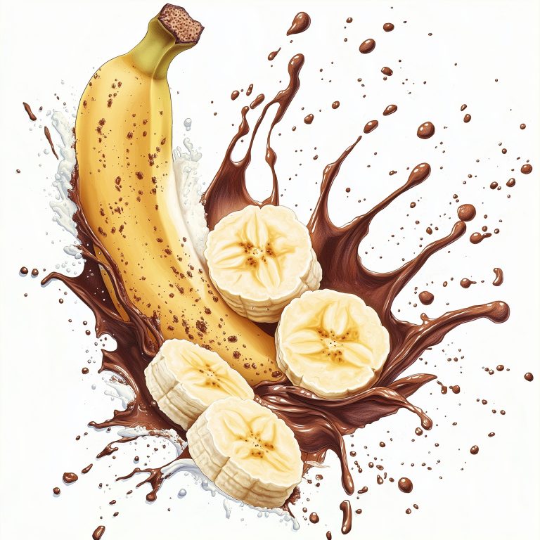 Vintage Banana Slices Splashing