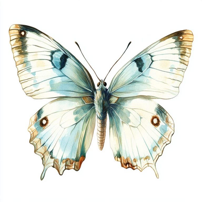 Vintage Butterfly Clipart Illustration